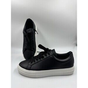 Nothing New Nova Platform Black Sneakers Upcycled Italian Leather Women’s Sz9.5
